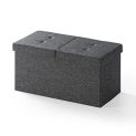 Otto & Ben 30″ Storage Ottoman with SMART LIFT Top, Upholstered Tufted Bench, Foot Rest, Dark Grey