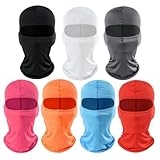 7 Pcs Balaclava Ski Mask for Women Men Full Face Mask Shiesty Mask UV Protection Sun Hood for Motorcycle Running Riding Multicolor