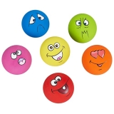 Coricorsu Dog Toy Squeaky Dog Toys Funny Face Chewing Latex Rubber Soft Fetch Play Interactive Dog Balls for Puppy Small Medium Pet Dog (6PCS) @ $2.21