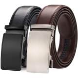 Aini Savoie 2 Pack Ratchet Belt for Men – Mens Belt Leather 1 3/8