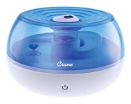 Crane Personal Ultrasonic Cool Mist Humidifier, for Home Bedroom Hotels Travel and Office, 0.2 Gallon, Filter Free, Blue and White