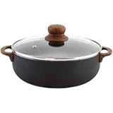 IMUSA 4.4 Quart Stone Caldero with Woodlook Handles & Knob