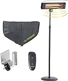 Sun Joe SJPH1500E-P2 5118 BTU Remote Controlled Water-Resistant Electric Indoor/Outdoor Patio Infrared Heater w/Wall Mount Bracket @ $95.00