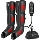 Leg Massager with Heat and Compression for Circulation, Medical-Grade Leg Compression Massager, Edema Relief for Legs/Feet, Foot/Calf Therapy, Post-Surgery & Sports Recovery, Gifts for Him Her