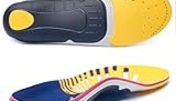 Plantar Fasciitis Relief Arch Support Inserts Flat Feet Orthotics para Orthopedic Insole Men Women Absorb Shock Supination Correction Standing All Day Boot Work Shoe Insoles Size(12-12 1/2) @ $14.93