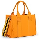 MEEJUNE Women Canvas Tote Handbags Casual Shoulder Work Bag Crossbody (Yellow) @ $24.79