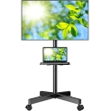PERLESMITH Mobile TV Stand for 23-60 Inch LCD LED Flat/Curved Panel Screen TVs @ $39.59