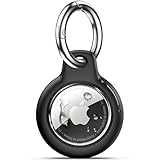 Wowwat Waterproof Airtag Holder with Apple Airtags Keychain, Hard PC Air Tag Case, Anti-Scratch and Shock Air tag Holder, Airtags Accessories for Apple Tag Holder, Cover for Dog,Car Key,Luggage-Black @ $2.99