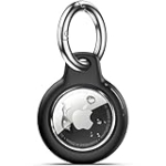 Wowwat Waterproof Airtag Holder with Apple Airtags Keychain, Hard PC Air Tag Case, Anti-Scratch and Shock Air tag Holder, Airtags Accessories for Apple Tag Holder, Cover for Dog,Car Key,Luggage-Black @ $2.99