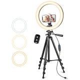 Aureday Upgraded 12” Ring Light with Stand and Phone Holder @ $9.99