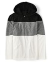 The Children’s Place Boys’ Hoodie Sweatshirt, Color Block White, Large @ $10.10