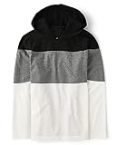 The Children’s Place Boys’ Hoodie Sweatshirt, Color Block White, Large @ $10.10