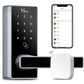 NGTeco Security Touchscreen Smart Lock: Built-in WiFi Keyless Entry Door Lock with Gateway (Included) – Digital keypad Smart Locks for Front Door with App Passcode Key NFC IC Card, Reversible Handle