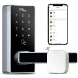 NGTeco Security Touchscreen Smart Lock: Built-in WiFi Keyless Entry Door Lock with Gateway (Included) – Digital keypad Smart Locks for Front Door with App Passcode Key NFC IC Card, Reversible Handle