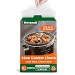 Slow Cooker Liners, Hotensil 14″x 22″ 10 Count Cooking Bags Large Size Disposable Pot Liner, Fit 6QT to 10QT for Slow Cooker Cooking Trays, Multi-Purpose Durable Liners Plastic Bags, BPA Free