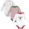 Hudson Baby Unisex Baby Cotton Long-Sleeve Bodysuits, White Christmoose 3-Pack, 6-9 Months @ $5.76
