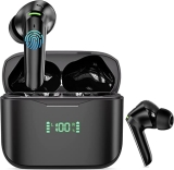 Ear buds Noise Cancelling Wireless Bluetooth Earbuds with 4 Micro 80H Long Playtime IPX7 Waterproof HiFi Stereo Bluetooth 5.3 Headphone Wireless Earbuds for Android iOS Cell Phone/Computer /Laptop @ $12.49