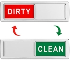 Dishwasher Magnet Clean Dirty Sign Shutter Only Changes When You Push It Non-Scratching Strong Magnet or 3M Adhesive Options Indicator Tells Whether Dishes are Clean or Dirty (Silver) @ $6.79