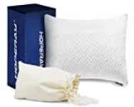 Hoperay Bed Neck Pillows for Sleeping – Bedding Shredded Memory Foam Firm Pillow – Support Side Sleeper Pillow – Adjustable Loft Washable Removable with Pillowcase @