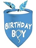 Birthday Dog Bandanas, Birthday Boy Reversible Dual-Layer Design Holiday Puppy Dog Kerchief Gifts for Dog Lovers (Blue) @ $3.69