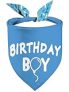 Birthday Dog Bandanas, Birthday Boy Reversible Dual-Layer Design Holiday Puppy Dog Kerchief Gifts for Dog Lovers (Blue) @ $3.69