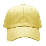 NPQQUAN Original Classic Low Profile Baseball Cap Golf Dad Hat Adjustable Cotton Hats Men Women Unconstructed Plain Cap Color Yellow @ $9.95