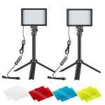 NEEWER Dimmable 5600K USB LED Video Light 2-Pack with Adjustable Tripod Stand and Color Filters for Tabletop/Low-Angle Shooting @ $20.49
