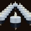 Flameless Tea Lights Candles, 24Pack Battery Operated LED Flickering Electric Candle, Realistic Votive Fake Tealight, Long Lasting 200+Hours Warm White Lamp, for Wedding Party Home Decoration