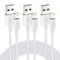 iPhone Charger 3Pack 6FT MFi Certified Lightning Cable Fast Charging Cords iPhone Cable Compatible with iPhone 14 13 12 11 XS XR X Pro Max Mini 8 7 6S 6 Plus 5S SE iPad iPod AirPods @ $4.12