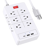 Power Strip with USB C – 12 Widely Outlets with 2 USB Charging Ports+1 USB C Total 3.1 A @ $9.60