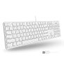 Macally Slim USB Wired Keyboard for Mac and Windows PC – Full Size 104 Key Layout & 16 Shortcut Keys – Compatible Wired Apple Keyboard with Numeric Keypad and Scissor Keycaps for Smooth Typing @ $29.99
