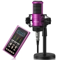 USB Condenser Podcast Recording Microphone: Professional Multipurpose Music Studio Singing Mike Cardioid XLR Mic Set for YouTube Gaming Voice Over Streaming Broadcast @ $11.99