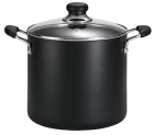 T-fal Soup, Stock, Dishwasher Safe Nonstick Pot, 8 Quart, Charcoal, Black @ $26.59