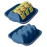 Silicone Taco Holder Set of 2 – Reusable Taco Stands with Dividers, Taco Tuesday Kit for Family Mexican Meals, Non-Slip Sturdy Taco Tray Racks, Dishwasher & Microwave Safe @ $9.99