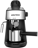 SOWTECH Steam Espresso Machine Espresso Maker Cappuccino Latte Machine with Steam Milk Frother and Mug 3.5 Bar 4 Cup @ $37.99