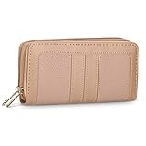 Couture Gems Nude Wallet Women Clutch Wallet for Women DOUBLE ZIPPER Wallet Phone Vegan Leather Clutch Purses For Woman Handbag Large Capacity Womens Wallets @ $4.95