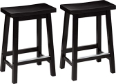 Amazon Basics Solid Wood Saddle-Seat Kitchen Counter-Height Stool @ $33.04