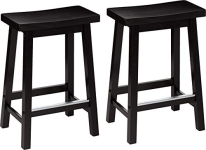 Amazon Basics Solid Wood Saddle-Seat Kitchen Counter-Height Stool @ $33.04
