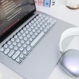 Keyboard Cover for Long Nails Compatible with MacBook Pro 13 inch M2 2023, 2022, 2021 2020 M1 A2338 A2289 A2251&Compatible with MacBook Pro 16 2020 2019 A2141 Touch ID, US ANSI (White & Heart) @ $3.99
