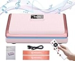 HOTWAVE Vibration Plate Exercise Machine with Bluetooth&LED Lights for Lymphatic Drainage, Power Vibrating Plates Platform for Weight Loss – Whole Body Waver Shaker Vibration Plate Machine Home Gym