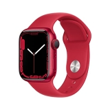 Apple Watch Series 7 GPS, 41mm (Product) RED Aluminum Case with (Product) RED Sport Band – Regular
