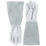 Amazon Basics Leather Gardening Gloves with Forearm Protection – Natural @ $4.48