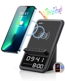 AFK Wireless Charging Station with Bluetooth Speaker and Alarm Clock @ $19.99