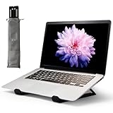 Laptop Stand for Desk,MacBook Portable foldable Stand Sturdy Laptop Riser, Ventilated Laptop Holder Compatible 13 14 15.6 Inch MacBook Pro Air/HP/Dell,Cooling Computer Stand Accessories Black @ $4.99
