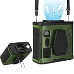CAMPERFECT Portable Waist Fan Clip On – Rechargeable 10000mAh, 5 Speeds, 16000RPM, Hands-Free Wearable Shirt Fan with LED Light & Power Bank – Great for Outdoor, Camping, Jobsite, Travel (Green)