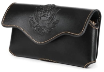 Montana West Genuine Leather Cell Phone Holster for Men Western Flip Phone Case with Belt Loop for iPhone 13 Pro 13 12 Pro 12 11 XR Samsung S21+ S20 Ultra S10+ S9 Plus S8 Plus Note 10 9 RLP-C016BK @ $10.00