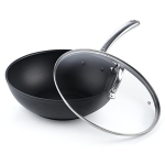 Cooks Standard Flat Bottom With Lid 11-Inch Hard Anodized Nonstick Wok Stir Fry Pan @ $29.60