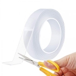 Multipurpose Double Sided Mounting Tape – Washable Traceless Clear Adhesive Tape – Household & Industrial Gel Tape (9.85 FT) @ $4.80