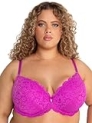 Smart & Sexy Women’s Signature Lace Push Up Bra, Orchid, (32) 32C