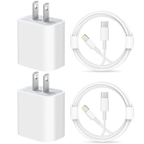 iPhone Charger Super Fast Charging [Apple MFi Certified] iPad Charger 20W PD USB C Wall Charger 2-Pack 6FT Fast Charging Cable Compatible with iPhone14/14 Pro Max/13/13Pro/12/12 Pro/11/11Pro/XS @ $4.99